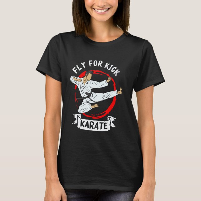 Klassisk Flyg För Spark Karate T Shirt (Framsida)