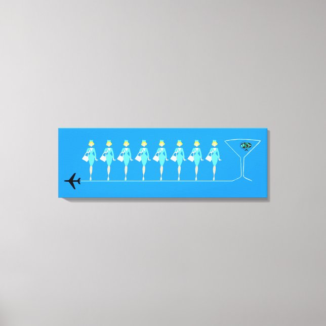 Klassisk flygassistent Försträckt Kanvastryck (Framsida)