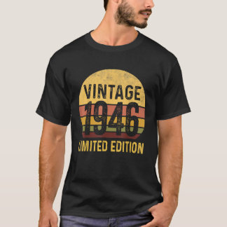Klassisk född 1946 Begränsad utgåva 80 år gammal T Shirt