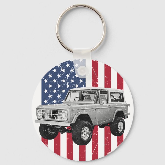 Klassisk Ford Bronco Nyckelring (Framsida)