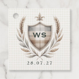 Klassisk Förfinad Charm Monogram Födelsedagsmärke Gåvor Etiketter