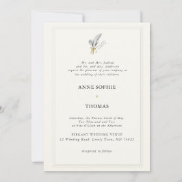 Klassisk Formal Ram Vår Lily av Valley Bröllop Inbjudningar