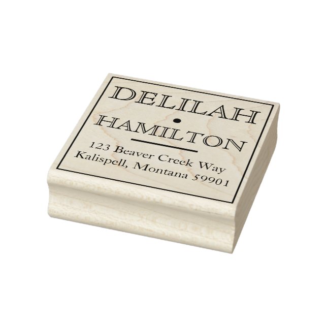 Klassisk formaterad Returadress Art Frimärke Stämpel (Stämpel)