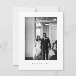 Klassisk Formell Bröllopsfoto Tackkort Tack Kort