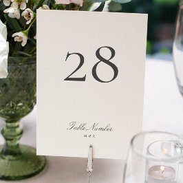 Klassisk formell Elegant, kalligrafi Bröllop Bordsnummer