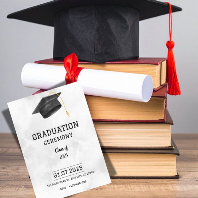 Klassisk formell examensannonsering  inbjudningar (Skapare uppladdad)