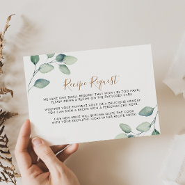 Klassisk formell grön bladbröllopsreceptförfrågan  tilläggskort