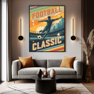 Klassisk fotboll vintage poster