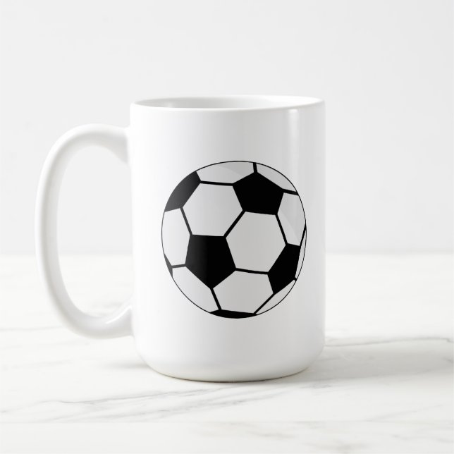 Klassisk fotbollsillustration Traditionell sportfa Kaffemugg (Vänster)