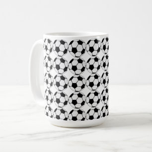 Klassisk fotbollsillustration Traditionell sportfa Kaffemugg