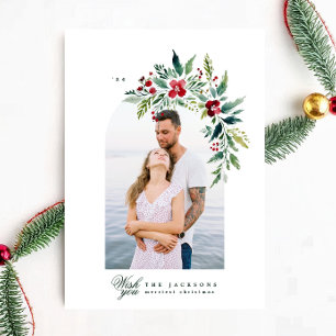klassisk fotoarch ram modern wandechristmas julkort