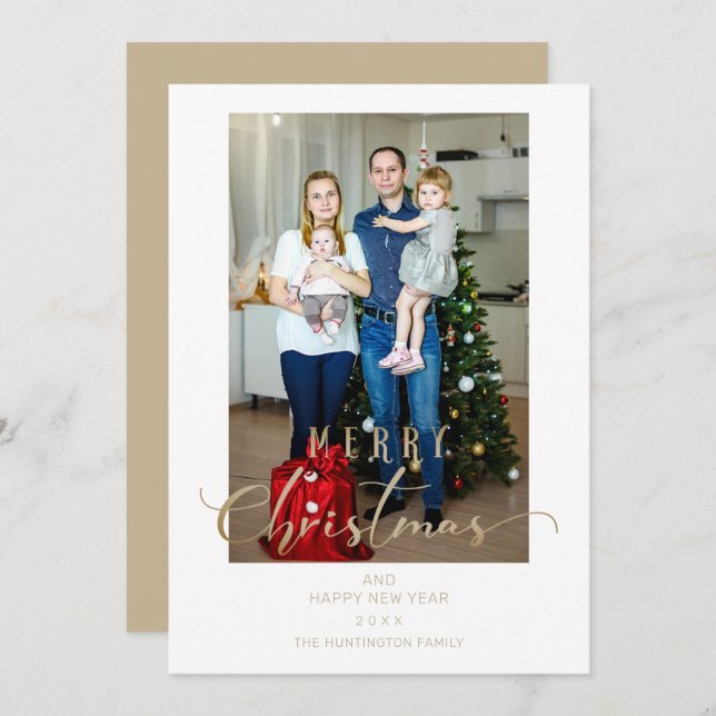 Klassisk fotojul, Whimsical Script-citat (Fram/baksida)