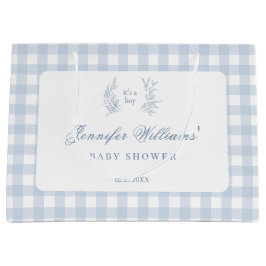 Klassisk Fransk, baby blue duschpresentpåsar för p