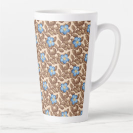 Klassisk fransk blå och beige blomsterdesign