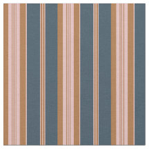 Klassisk Fransk Navy Brown Rosa Ticking Rand