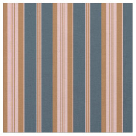 Klassisk Fransk Navy Brown Rosa Ticking Rand Tyg