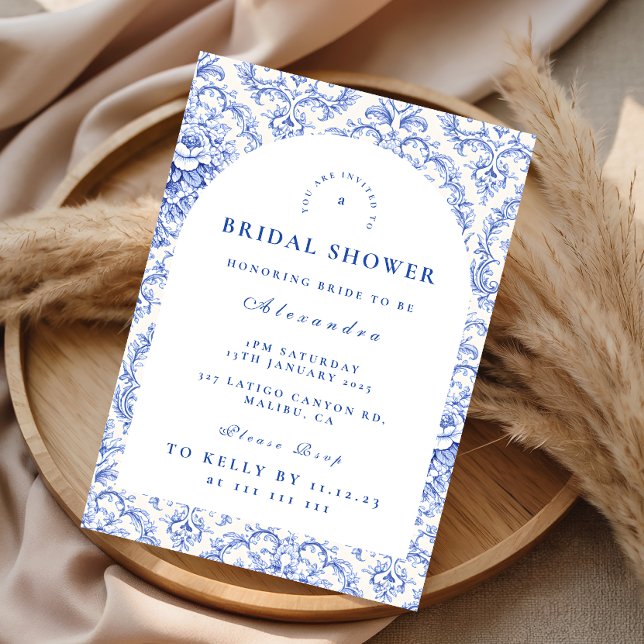 Klassisk fransk Toile bröllopsfest Inbjudningar (Skapare uppladdad)