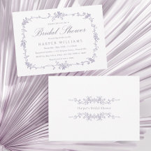 Klassisk fransk viktoriansk bröllosdusch i lavende