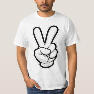 Klassisk fredshandsymbolikon t shirt