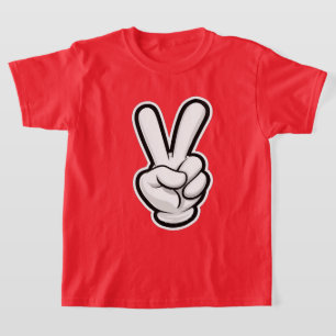 Klassisk fredshandsymbolikon t shirt