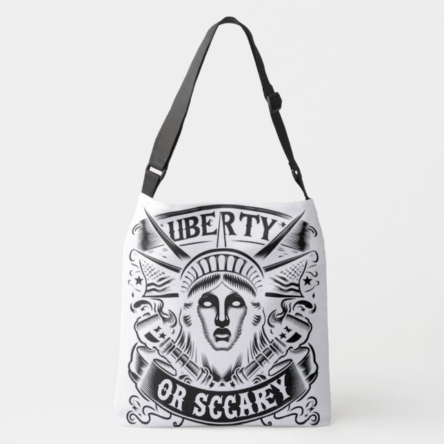 Klassisk frihet eller Skräm Axelväska (Baksida)