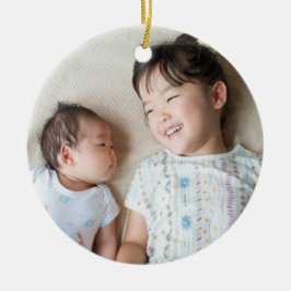 Klassisk Fullt Photo jul-Helgdag Ornament