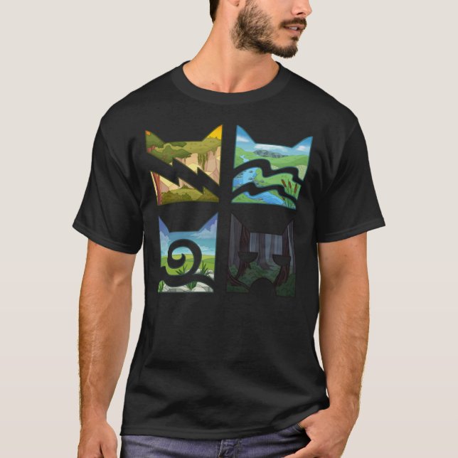 Klassisk fyra krigare, latinamerikanska Logotypen  T Shirt (Framsida)
