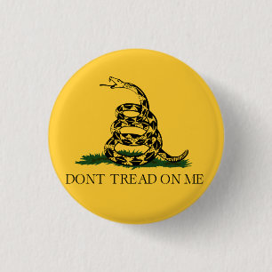 Klassisk Gå inte på mig, Gadsden flagga tea party Knapp