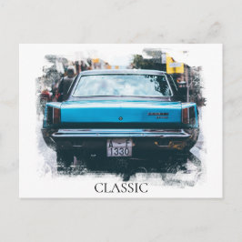 *~* Klassisk gammal antiksaklig bild av bil Vykort