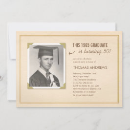 Klassisk gammal födelsedagsinbjudan med överraskni inbjudningar