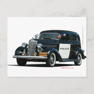 Klassisk_Gammal_polis_Car Vykort