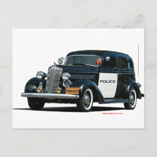 Klassisk_Gammal_polis_Car Vykort