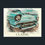 *~* Klassisk gammal vintage-antik målning retro Vykort<br><div class="desc">POSTKORT  - KLASISKA BILAR - Grunge-stil Målningar - PERSONANPASSAD TEXT OM ÖNSKAD. -</div>