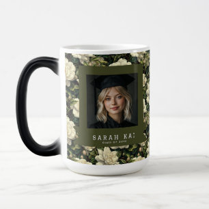 Klassisk Gardenias Tryckt Hustru Examen Present Magisk Mugg