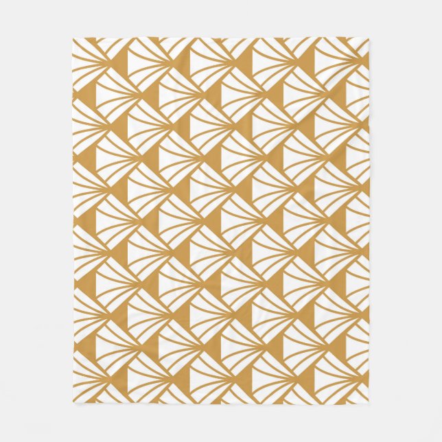 Klassisk geometri: Art Deco Elegance. Fleecefilt (Framsidan)