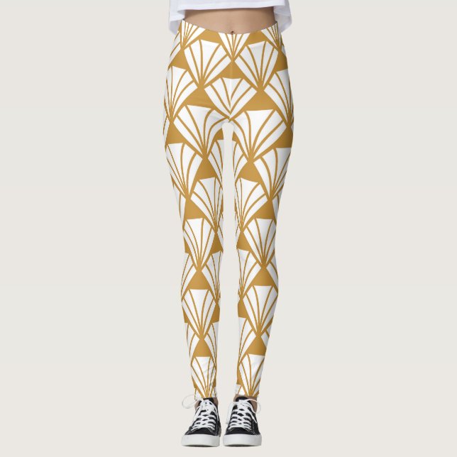 Klassisk geometri: Art Deco Elegance. Leggings (Framsida)