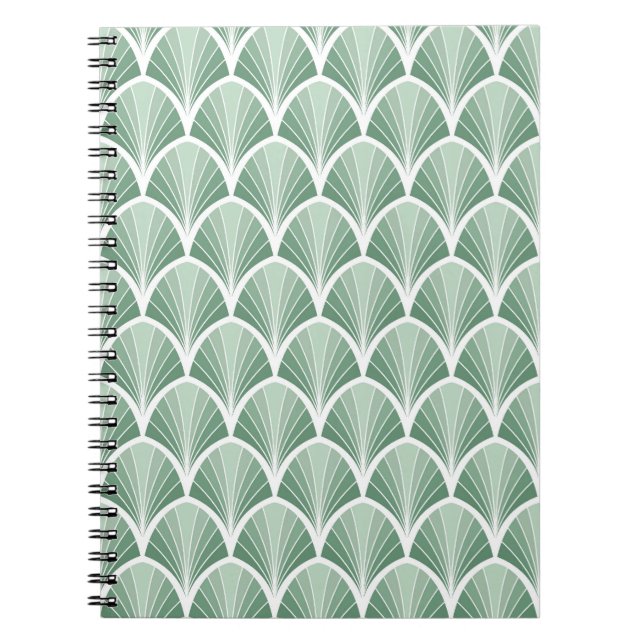 Klassisk geometri: Art Deco Seamless Stil Anteckningsbok (Framsidan)