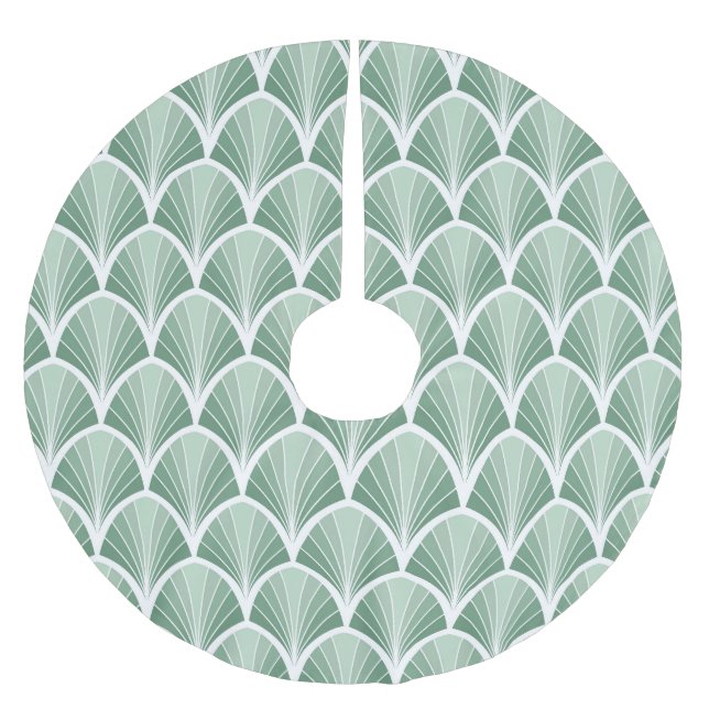 Klassisk geometri: Art Deco Seamless Stil Julgransmatta Borstad Polyester (Framsidan)
