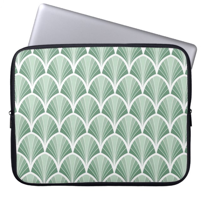 Klassisk geometri: Art Deco Seamless Stil Laptop Fodral (Framsidan)