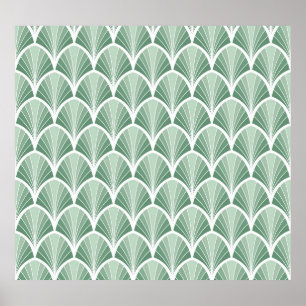 Klassisk geometri: Art Deco Seamless Stil Poster