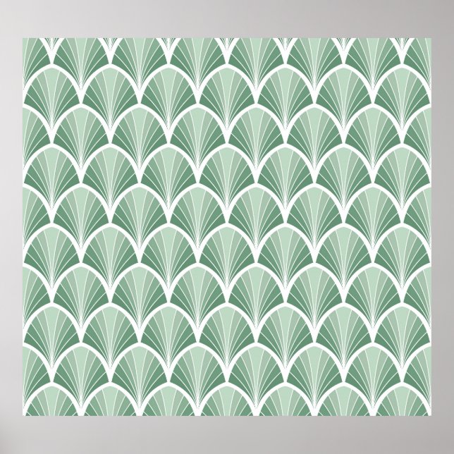 Klassisk geometri: Art Deco Seamless Stil Poster (Framsidan)