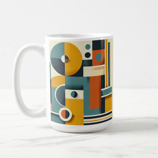 Klassisk geometrisk design Mugg, 11 oz Kaffemugg (Vänster)