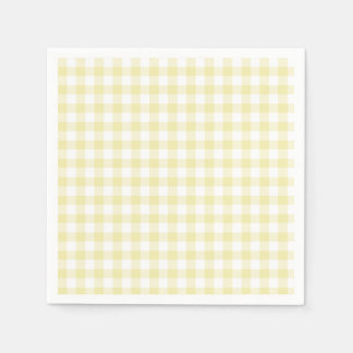Klassisk Gingham Butter-Gult Pappersservett