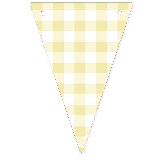Klassisk Gingham Butter-Gult Vimplar (Första flaggan)