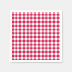 Klassisk Gingham Hallon Pappersservett