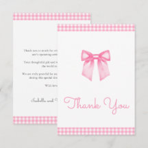 Klassisk Gingham Rosa Rosett Babyfest