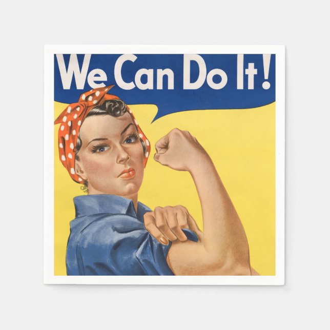 Klassisk Girl Power Empowerment Pop Arttryck Pappersservett (Framsidan)