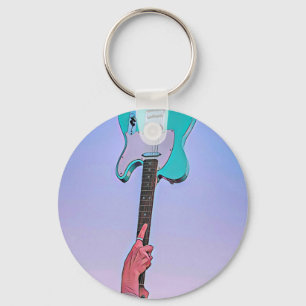 Klassisk gitarr-grafik nyckelring