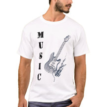 Klassisk Gitarr T-Shirt för Musikkärlekare – Ledig