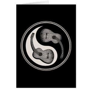 Klassisk gitarr Yin Yang Hälsningskort